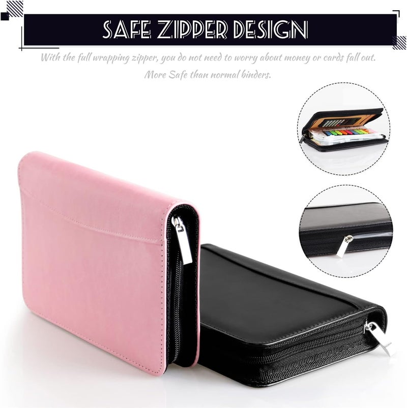 Nefeeko Budget Binder with Zipper Envelopes, Cash Envelopes for Budgeting, A6 PU Leather Budget Planner 2026 with Cash Envelopes Calculator, Bill Money Organizer for Cash Saving Budget System Wallet - Image 4